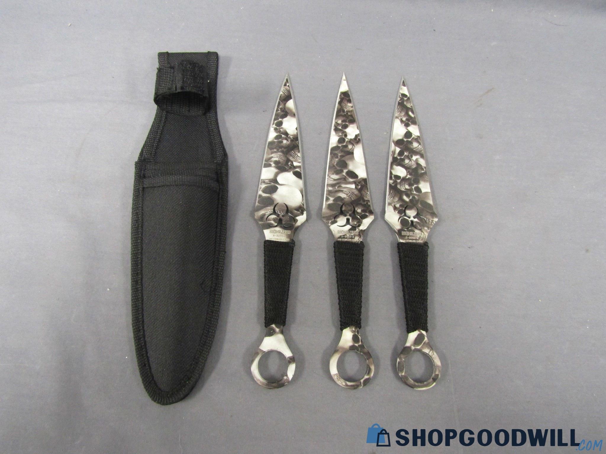 Biohazard Throwing Knives, Set Of 3 | ShopGoodwill.com