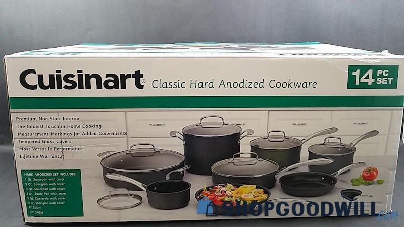 Cuisinart 14pc Classic Hard Anodized Cookware Set - shopgoodwill.com