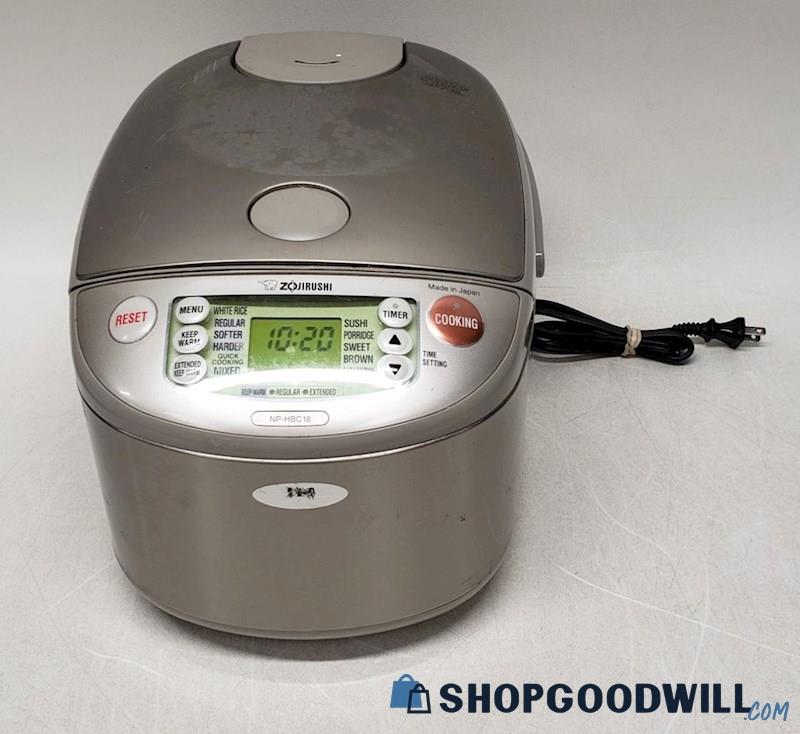Zojirushi 10 Cup Electric Rice Cooker Warmer Model No Np Hbc18 See