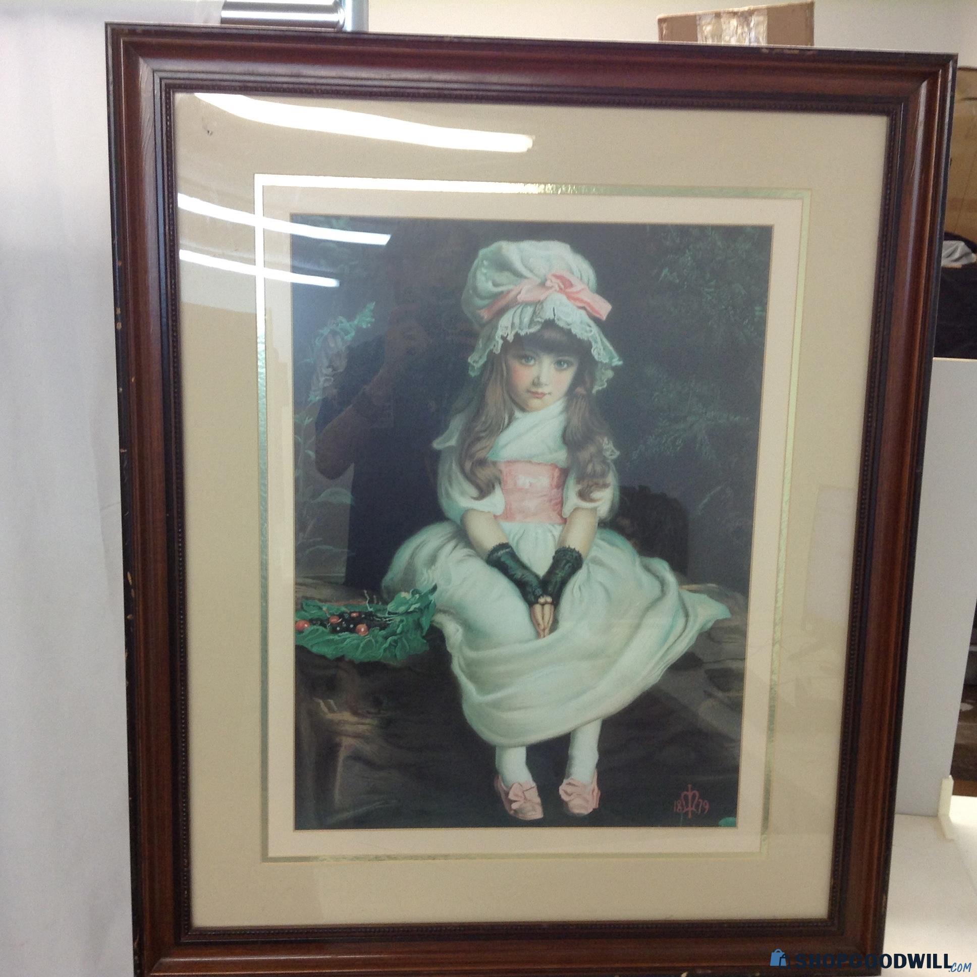 Litho Sir John Everett Millais Cherry Ripe Girl In Bonnet Lithograph ...