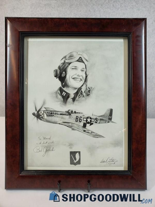 Lonnie Ortega Aviation Art Print Singed | ShopGoodwill.com