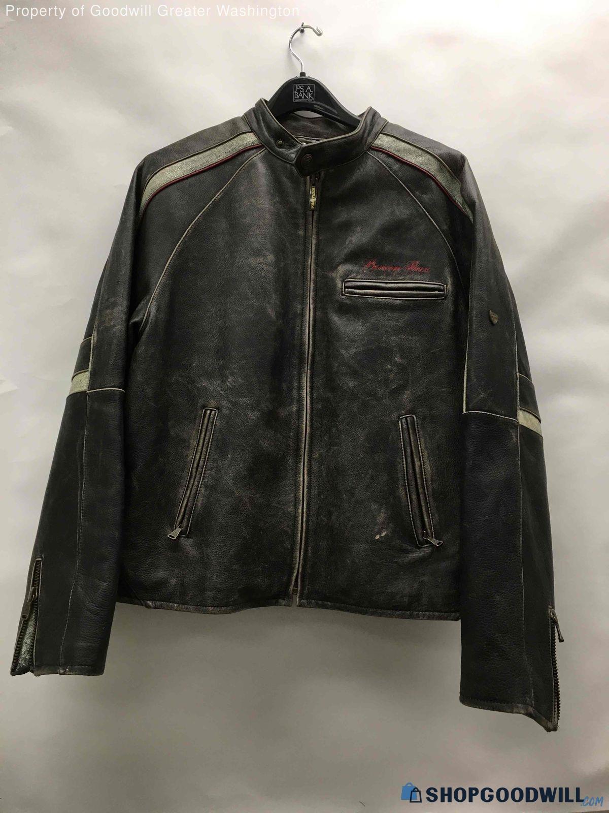 Phat Farm Premium Flava Brown Genuine Leather Jacket Mens Size 3XL ...