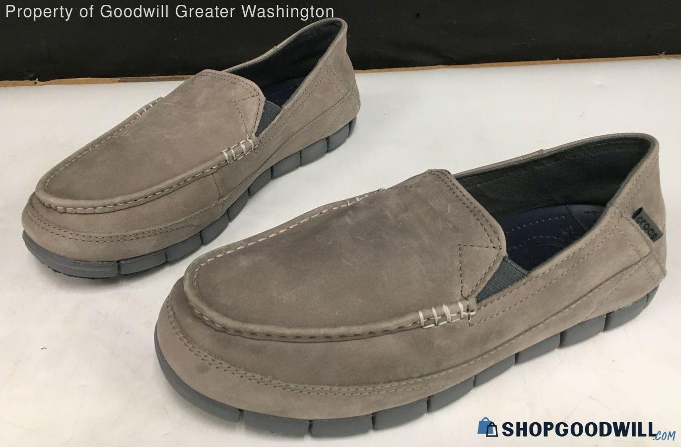 Crocs Men Gray Loafers Size 9M - shopgoodwill.com