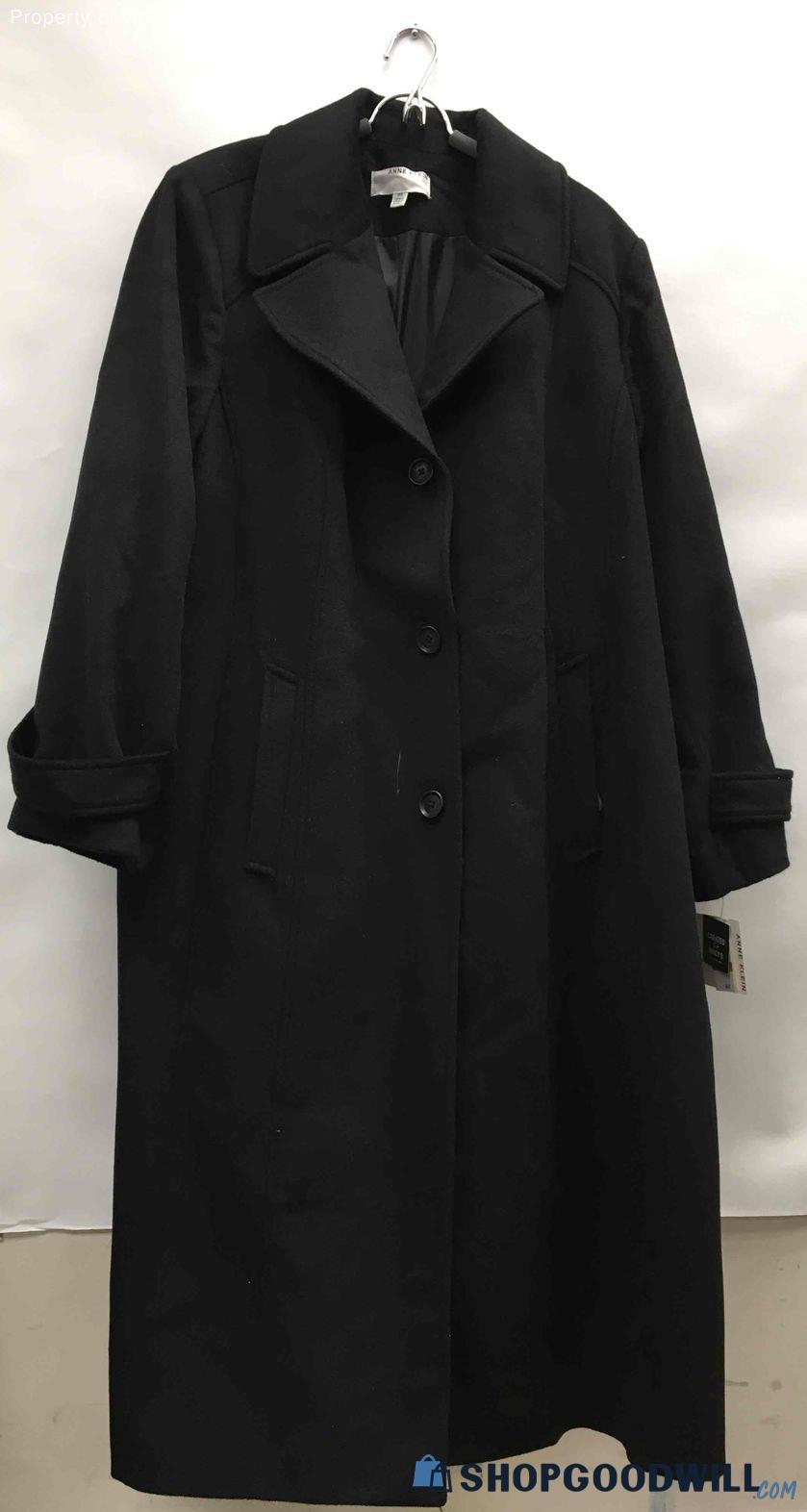 NWT Anne Clein Black Wool Cashmere Blend Coat Women's Size 3X $460 ...