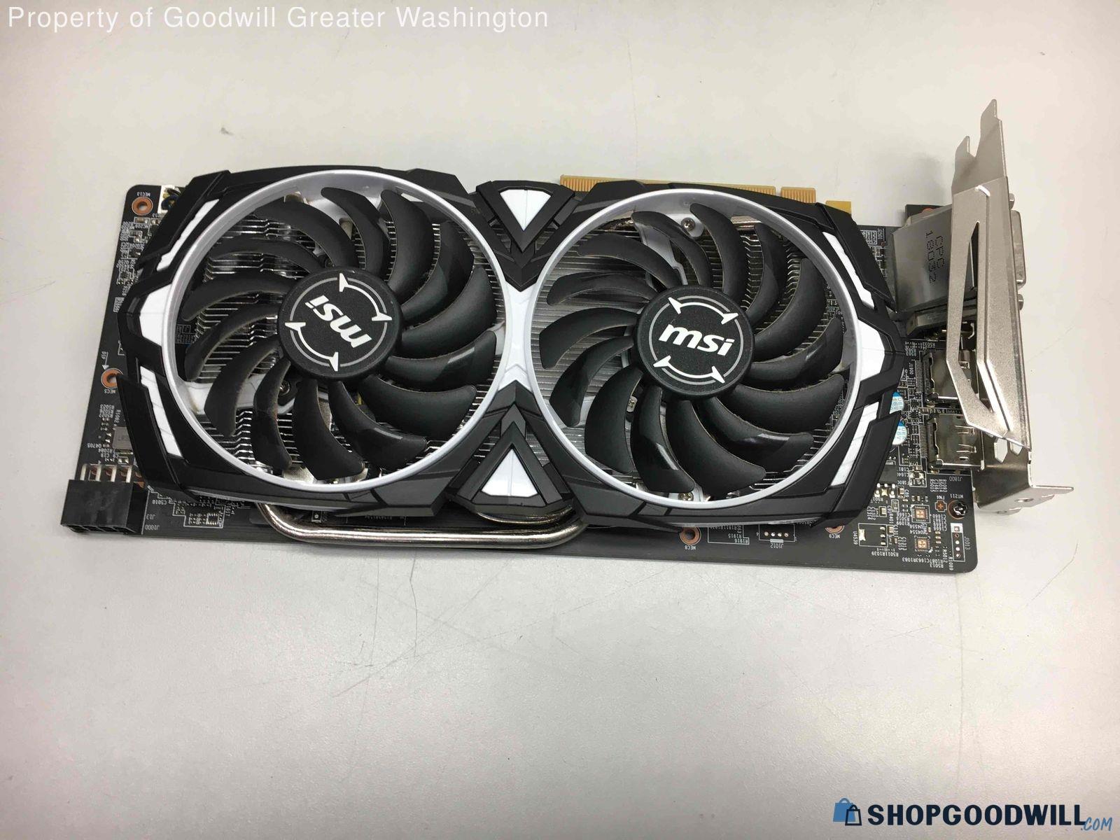 MSI Radeon RX 580 Armor 4G OCV1 Video Card - shopgoodwill.com