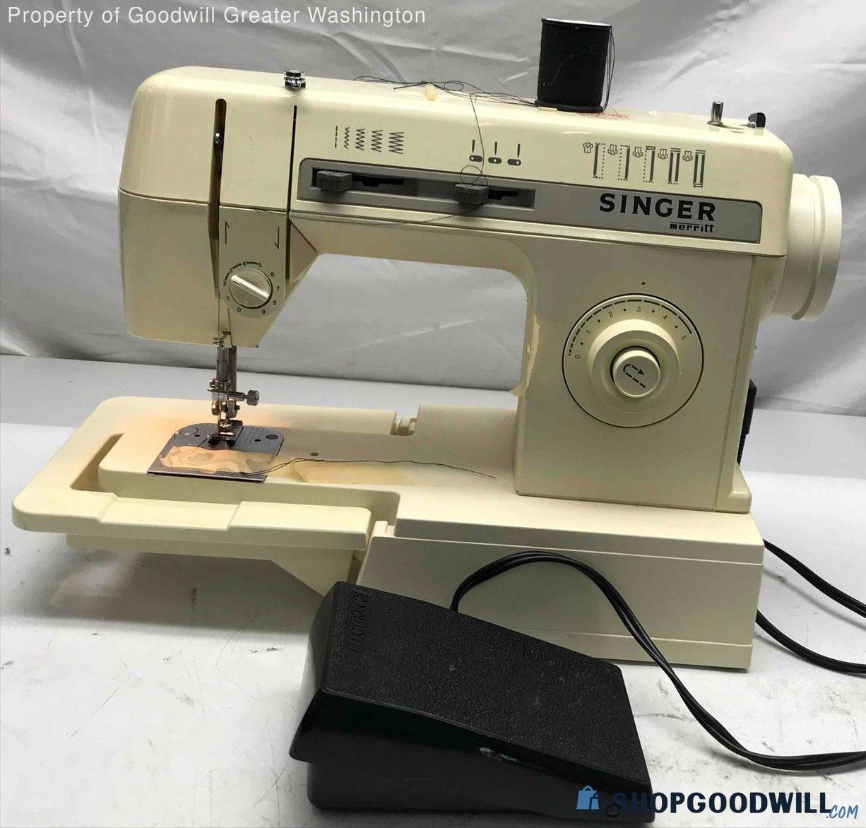 Vintage Singer Merritt Sewing Machine Model 2502C - shopgoodwill.com