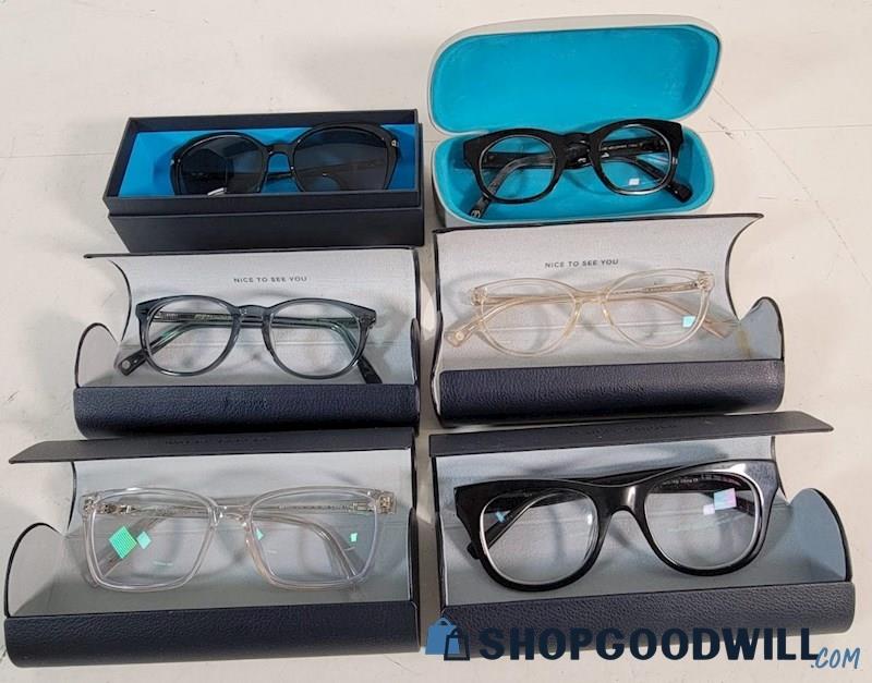 6 Pairs Of Warby Parker Prescription Glasses W/ Cases | ShopGoodwill.com