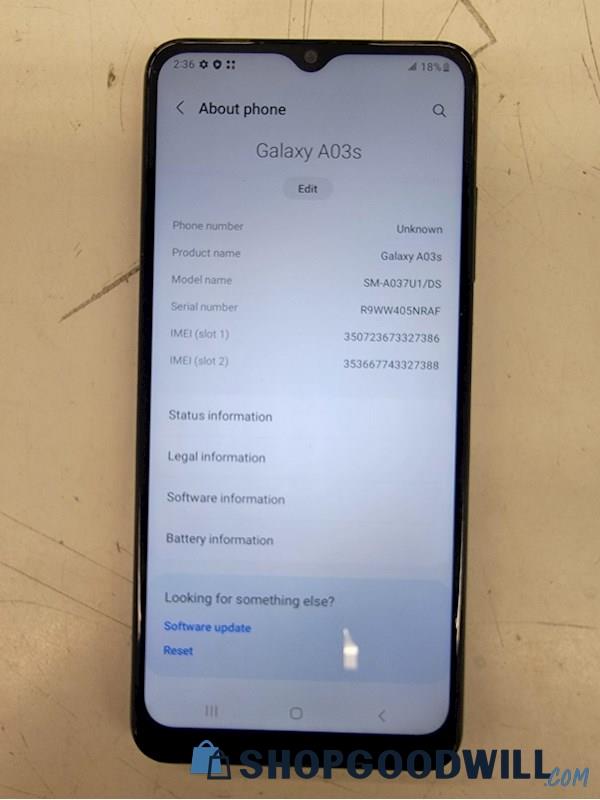 Samsung Galaxy A03e Phone Dual Sim 32gb Black. 