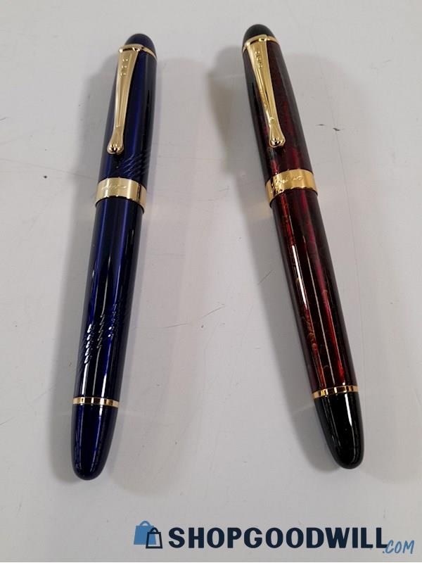 2 Jinhao 18KGP Nib X450 Fountain Pens - shopgoodwill.com