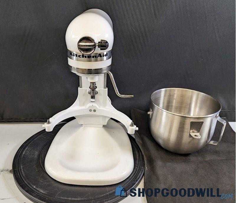 Kitchenaid White Heavy Duty Countertop Mixer Model K5sswh W/bowl