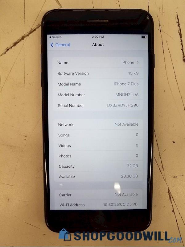 Apple Iphone 7 Plus 32 Gb Black Model A1661 | ShopGoodwill.com