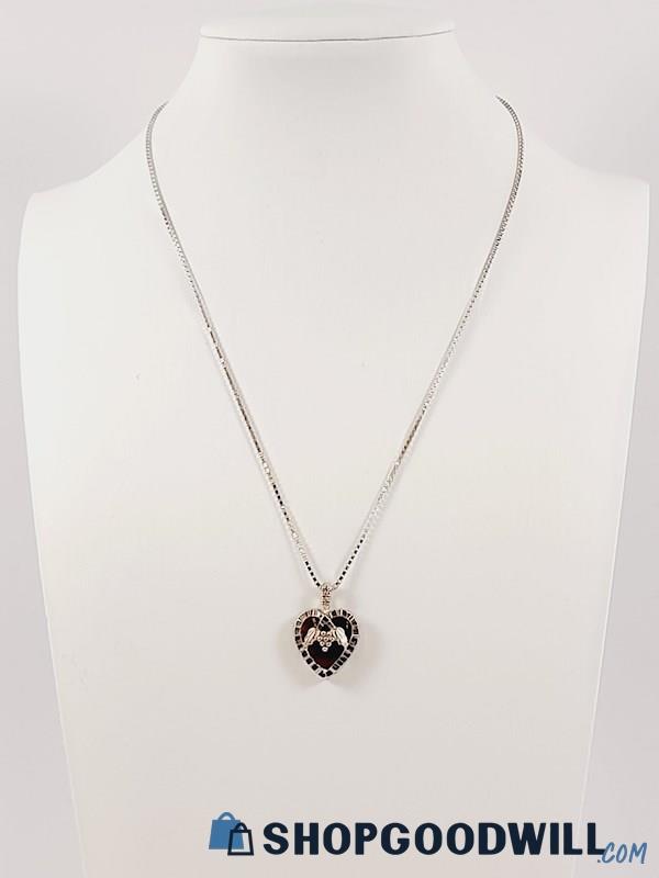 Landstrom Sterling Silver K Gold Heart Necklace Black Hills Gold