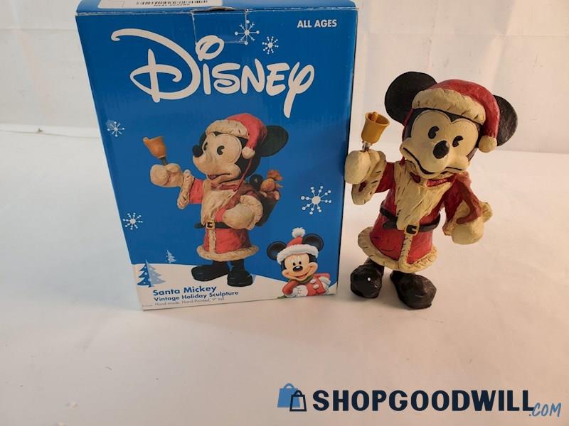 Poliwoggs Vintage-Style Holiday Santa Mickey Sculpture 9