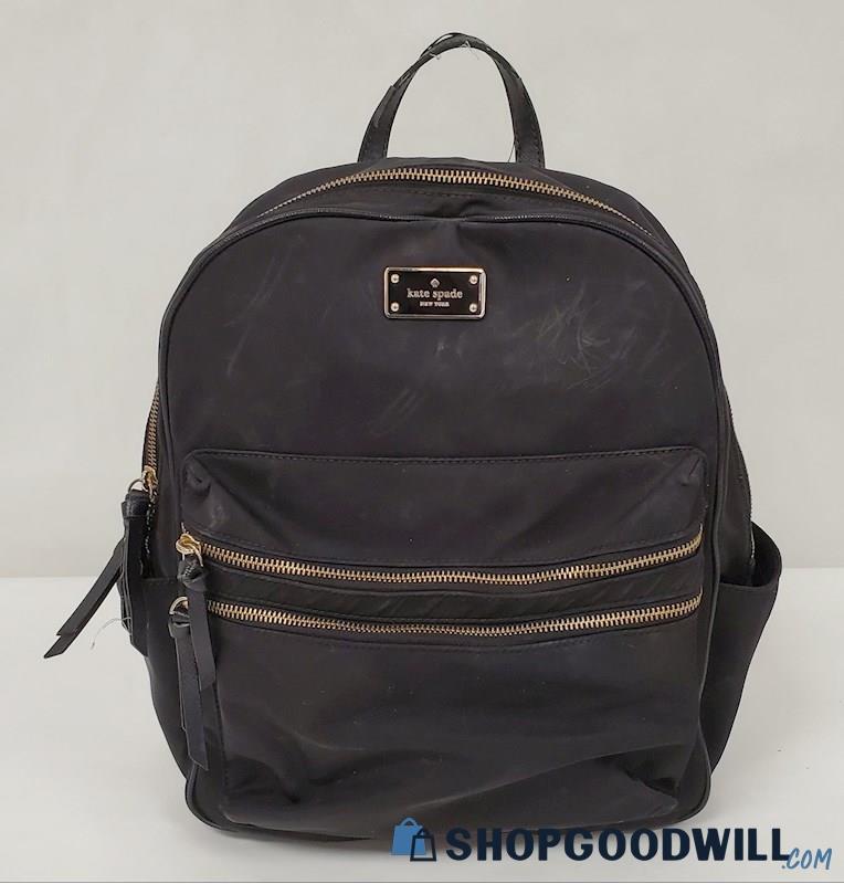 Authentic Kate Spade Black Nylon Backpack w/ COA - shopgoodwill.com