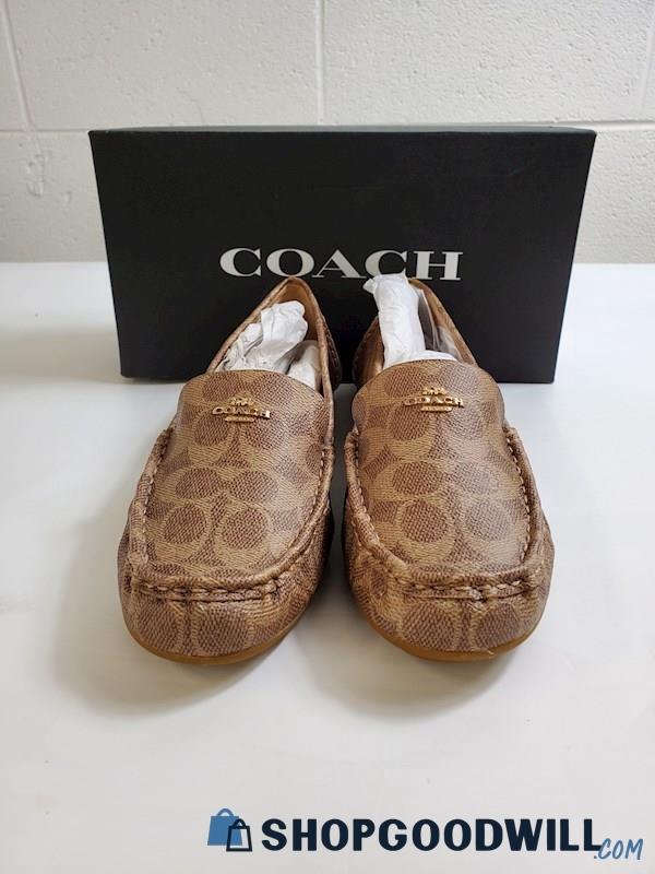 NIB Coach Women's Marley C0744 TN2 Brown Canvas Loafers Shoes Size 10B ...