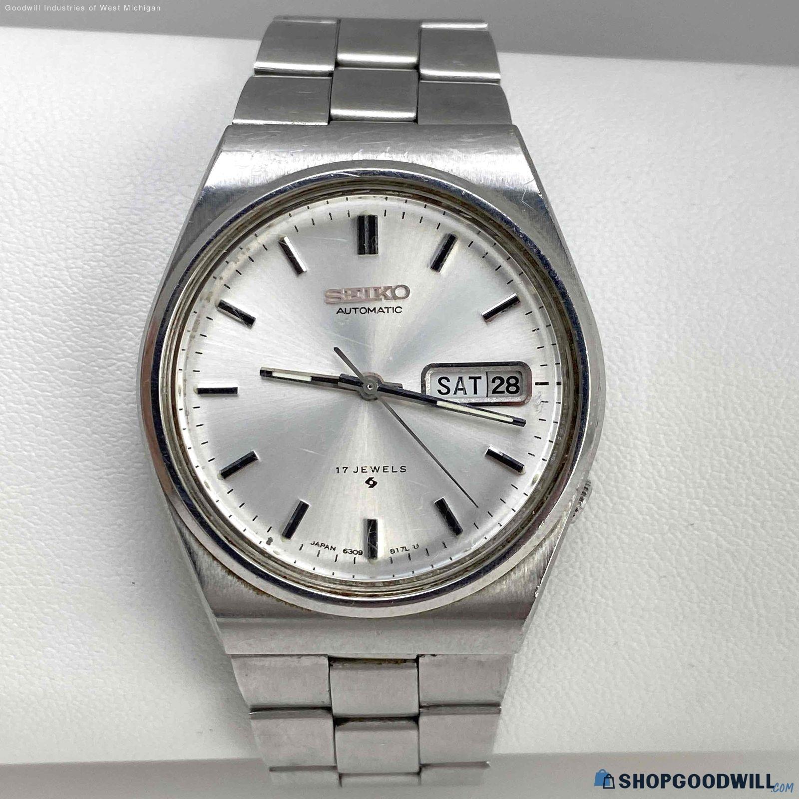 Seiko Automatic 17 Jewels Day/Date Men's Watch 6309-8159 - 84.6 g ...