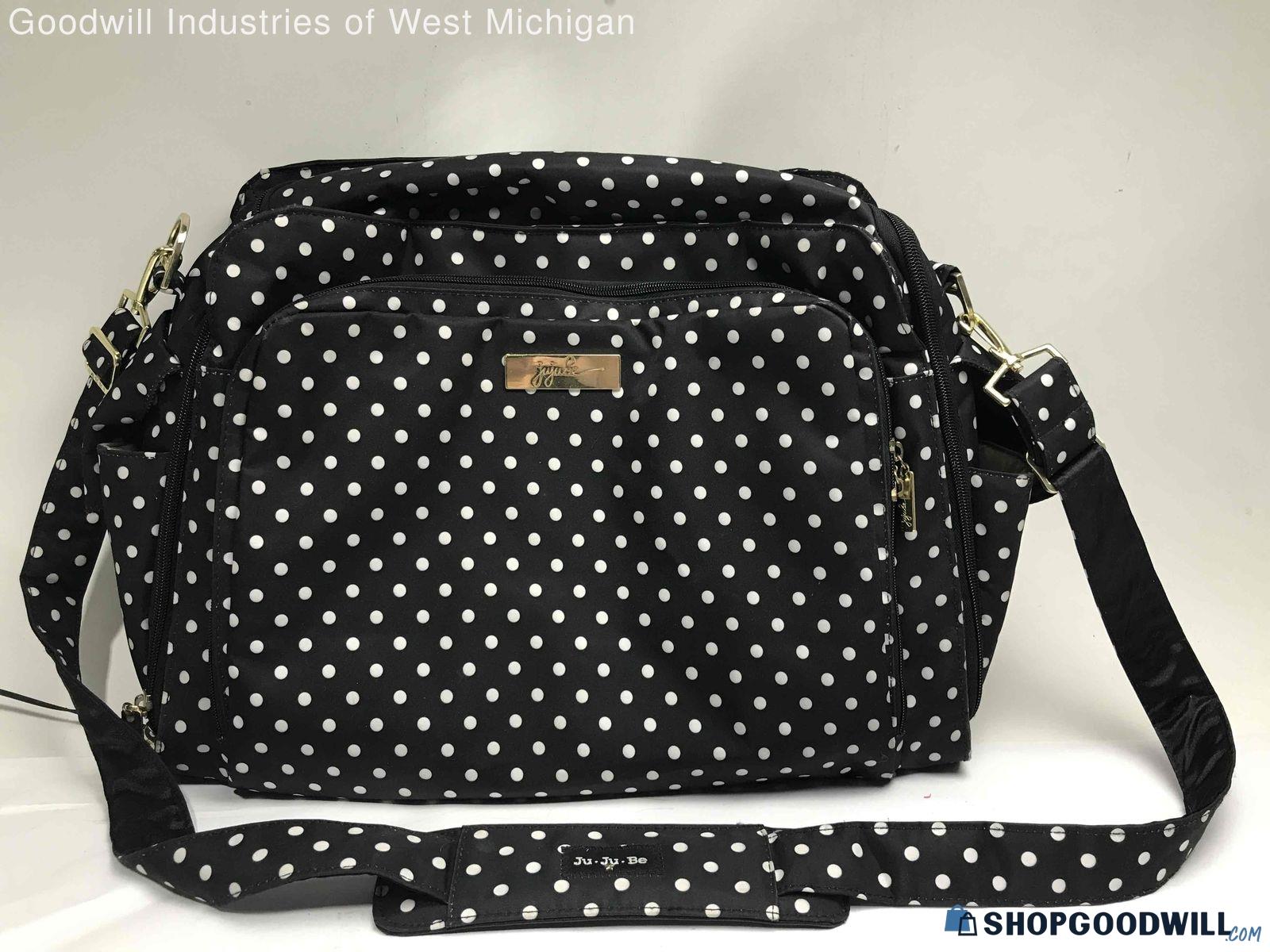 Jujube Diaper Bag Black With Polka Dots - shopgoodwill.com