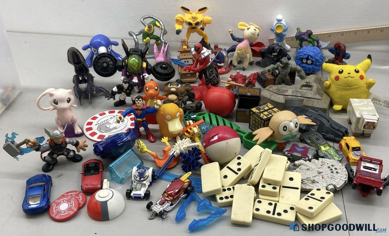 Various Pokemon, Hotwheels & Superheros Spiderman, Voltorb Lot Of Toys ...