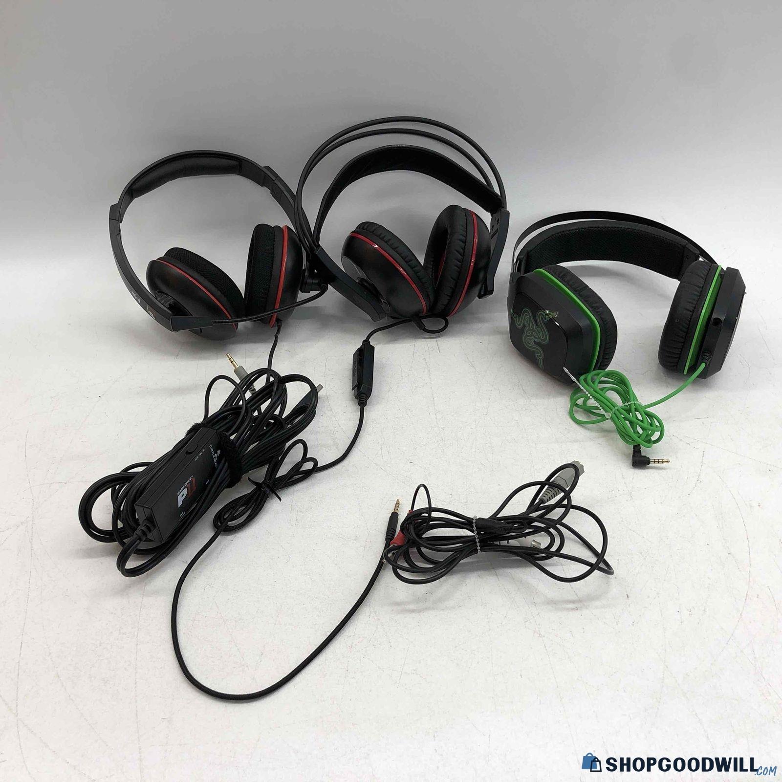 3 Pc Wired Gaming Headsets Razer Turtle Beach