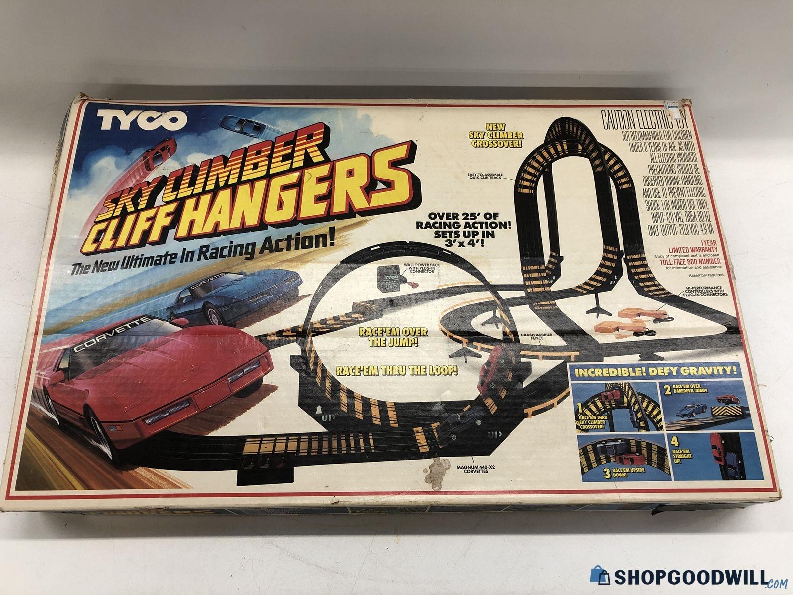 Vntg Tyco Sky Climbers Cliff Hangers Slot Car Race Track Set w/ Cars ...