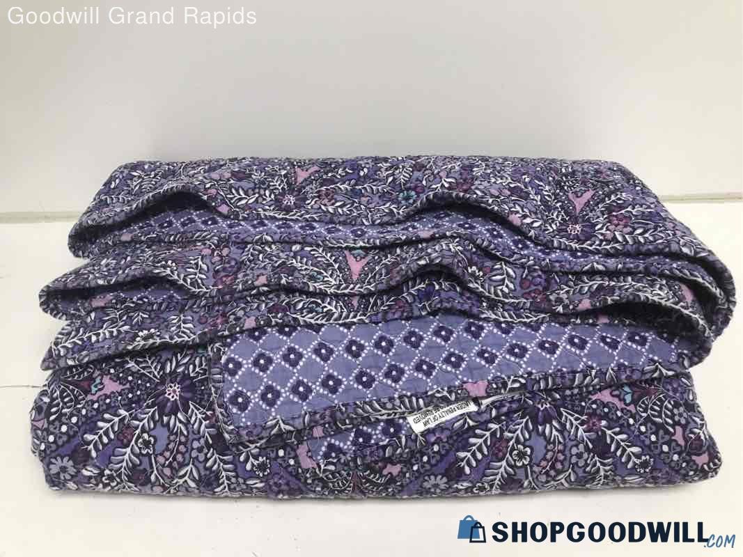 88 X 90 Vera Bradley Purple Kaleidoscope Quilt Blanket 7521