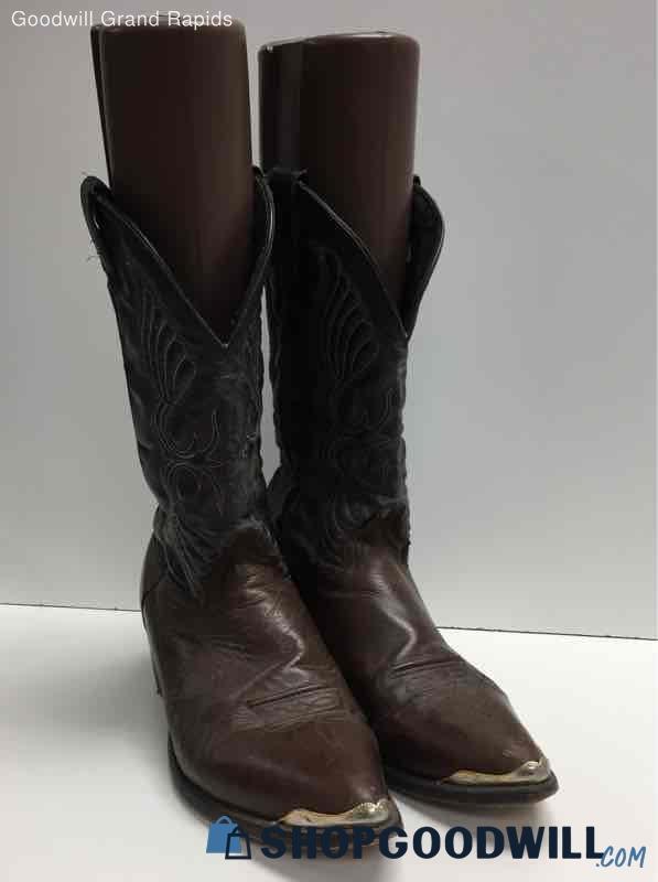 Womens Size 11d Unbranded Brown Leather Cowboy Boots | ShopGoodwill.com