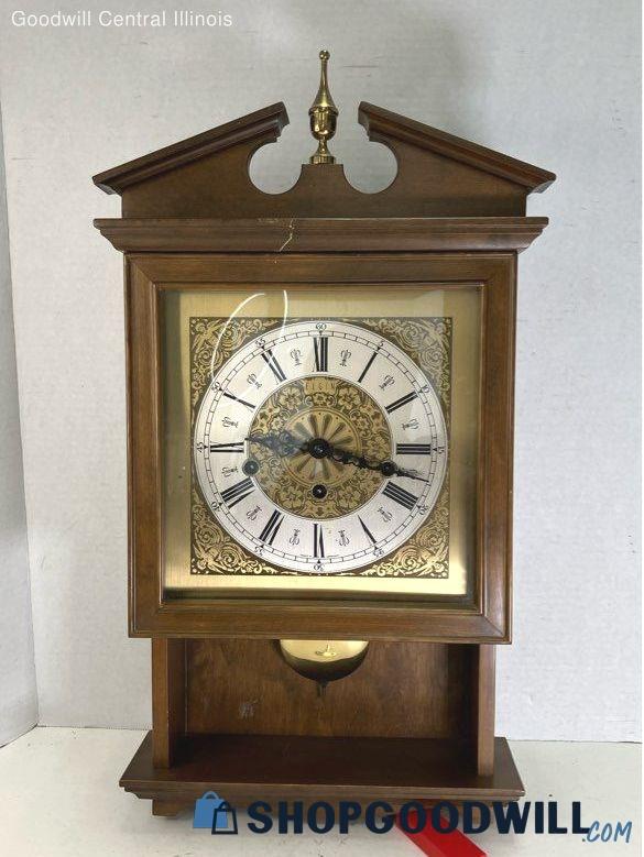 Vintage, Wooden Franz Hermle Pendulum Wall Clock W/ Key, Home Decor ...